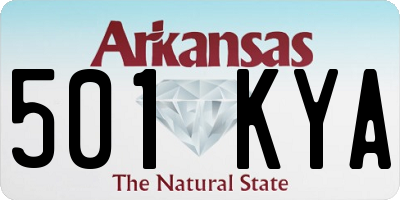 AR license plate 501KYA