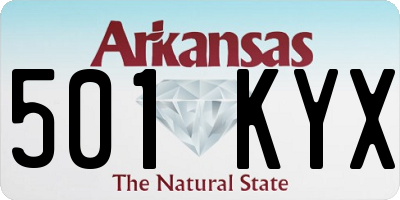 AR license plate 501KYX