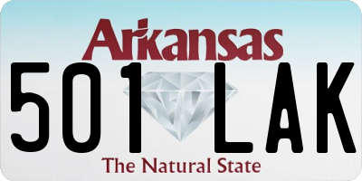 AR license plate 501LAK