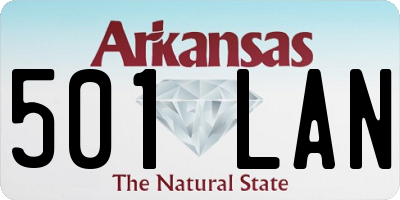 AR license plate 501LAN