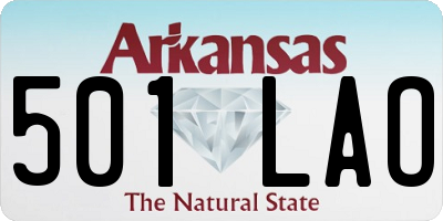 AR license plate 501LAO