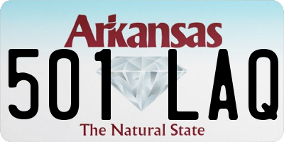 AR license plate 501LAQ