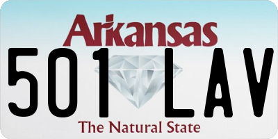 AR license plate 501LAV