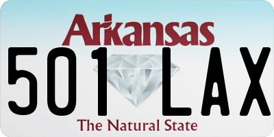 AR license plate 501LAX