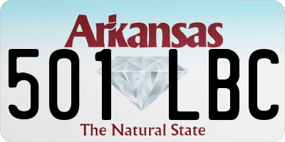 AR license plate 501LBC