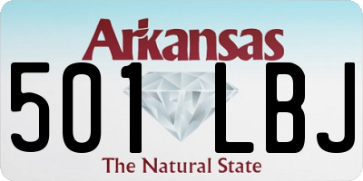 AR license plate 501LBJ