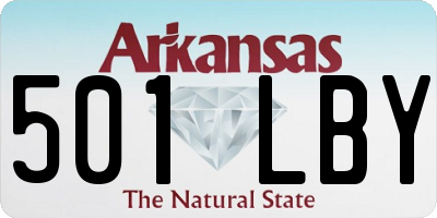AR license plate 501LBY