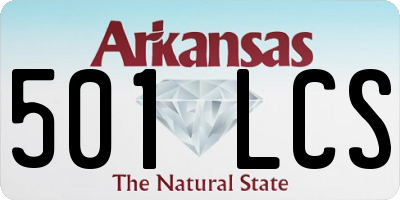 AR license plate 501LCS