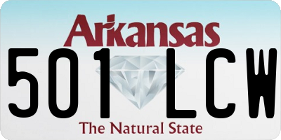 AR license plate 501LCW