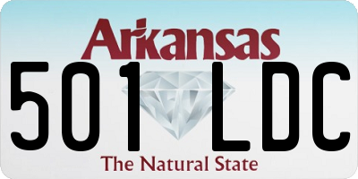 AR license plate 501LDC