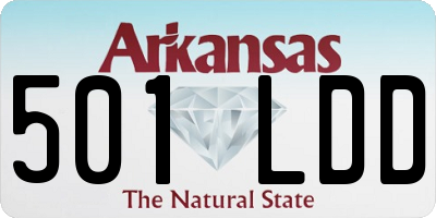 AR license plate 501LDD
