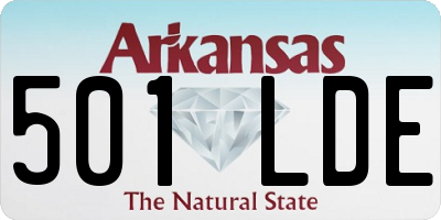 AR license plate 501LDE