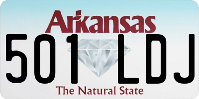 AR license plate 501LDJ