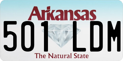 AR license plate 501LDM