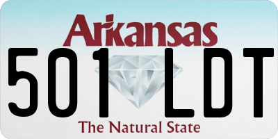 AR license plate 501LDT