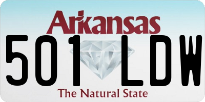 AR license plate 501LDW