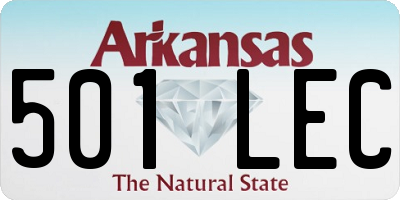 AR license plate 501LEC