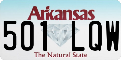 AR license plate 501LQW