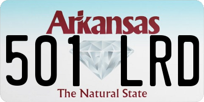 AR license plate 501LRD