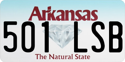 AR license plate 501LSB