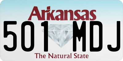 AR license plate 501MDJ