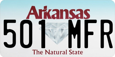 AR license plate 501MFR