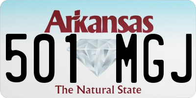 AR license plate 501MGJ