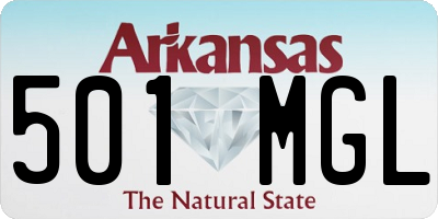 AR license plate 501MGL