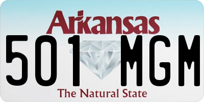 AR license plate 501MGM