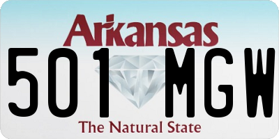 AR license plate 501MGW