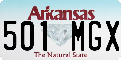 AR license plate 501MGX