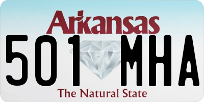 AR license plate 501MHA