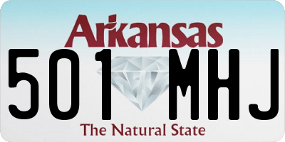 AR license plate 501MHJ