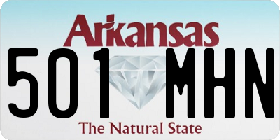 AR license plate 501MHN