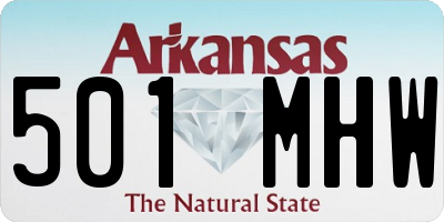 AR license plate 501MHW