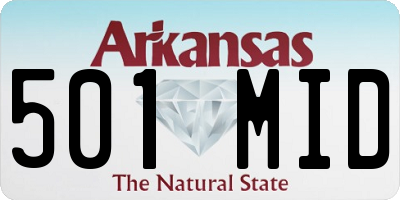 AR license plate 501MID