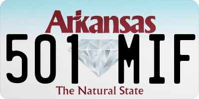 AR license plate 501MIF