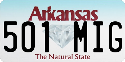 AR license plate 501MIG