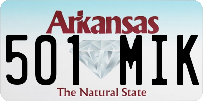 AR license plate 501MIK
