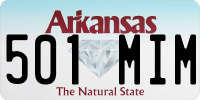 AR license plate 501MIM