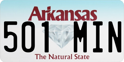 AR license plate 501MIN