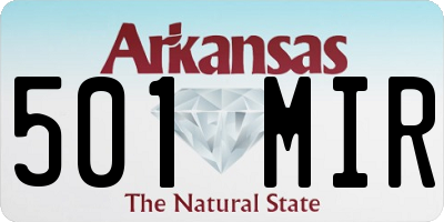AR license plate 501MIR