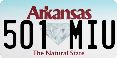 AR license plate 501MIU