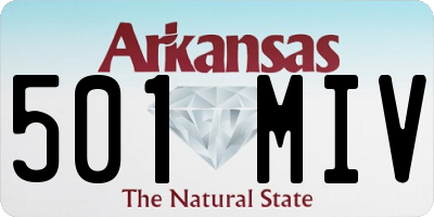 AR license plate 501MIV