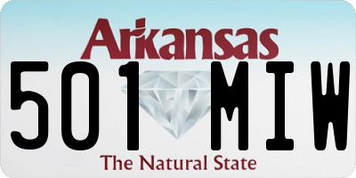 AR license plate 501MIW