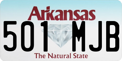 AR license plate 501MJB