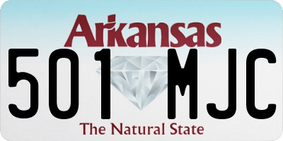 AR license plate 501MJC