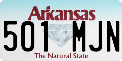 AR license plate 501MJN