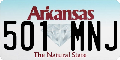 AR license plate 501MNJ