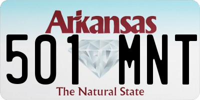 AR license plate 501MNT